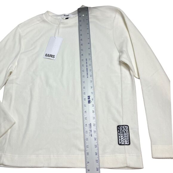 Rains Sweatshirt Men's M Cream Fossil Fleece 18390 Pullover NWT Layer - Picture 3 of 9